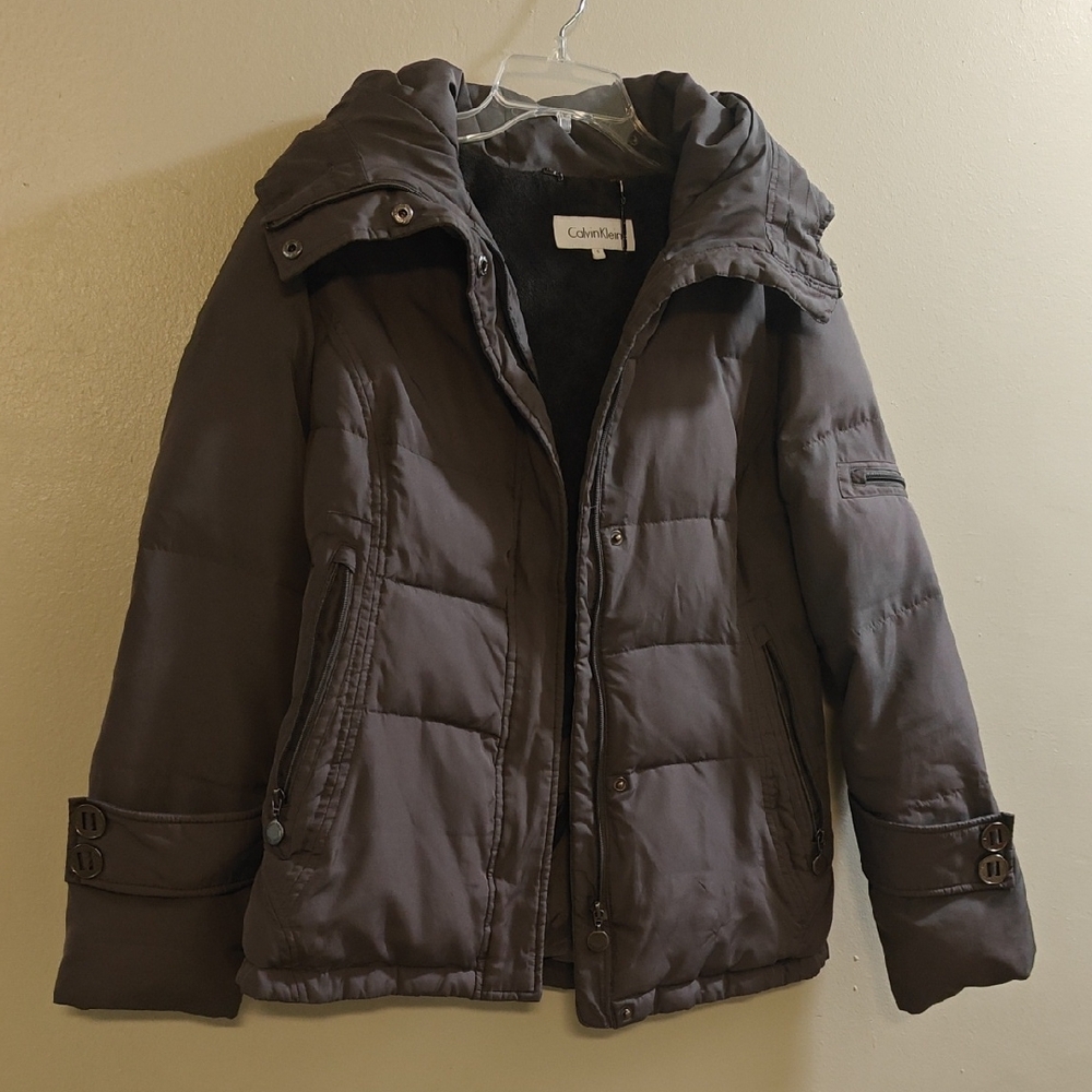 Calvin Klein Charcoal Puffer Jacket